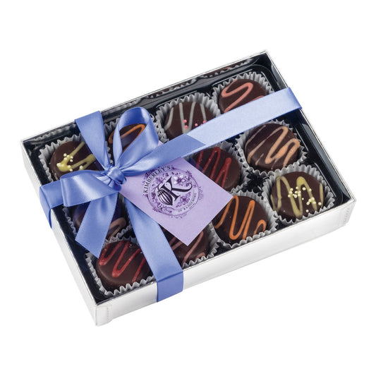 12 English vegan friendly chocolates
