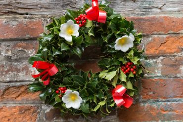 Holly Wreath with Decor