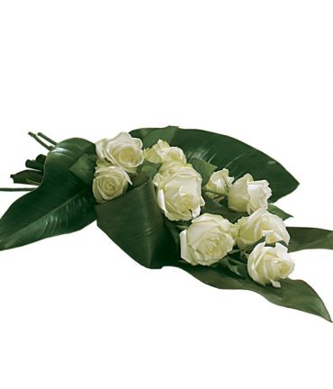 6 or 12 Rose Sheaf - White