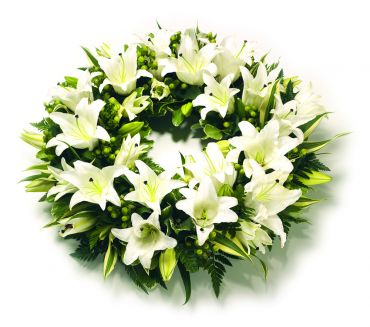 White Lily Wreath