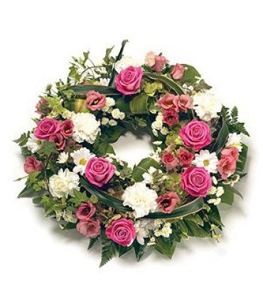 Wreath Pink & White