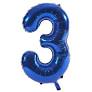 34" Blue Number 3 Balloon