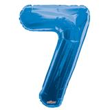 34" Blue Number 7 Balloon