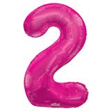 34" Pink Number 2 Balloon