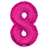 34" Pink Number 8 Balloon
