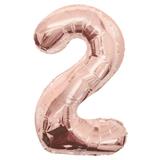 34" Rose Gold Number 2 Balloon
