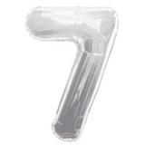 34" Silver Number 7 Balloon