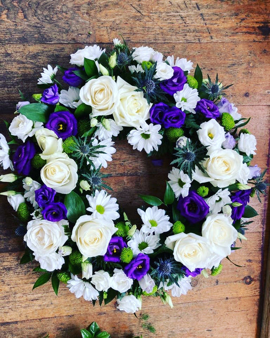 Wreath Purple & White