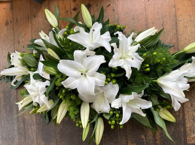 White Lily & Green Double Ended Spray