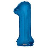 34" Blue Number 1 Balloon