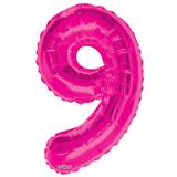 34" Pink Number 9 Balloon
