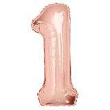 34" Rose Gold Number 1 Balloon